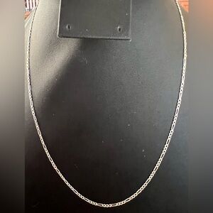 12/5 Elegant Sterling Silver Figaro Chain Necklace